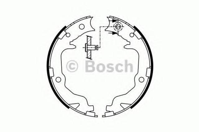 Колодки стоянкового гальма 0986487766 BOSCH