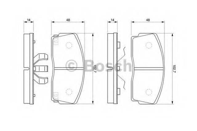 Колодки гальмівні дискові комплект 0986493390 BOSCH