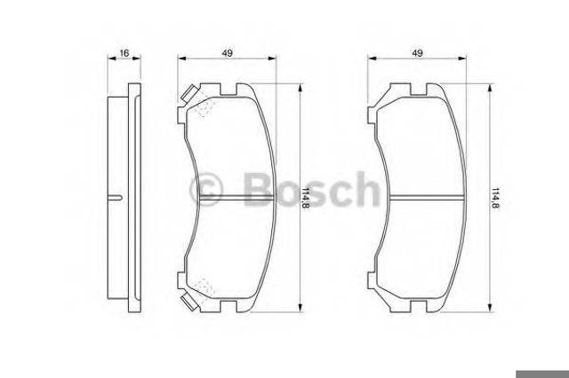 Дискові гальма 0986493450 BOSCH