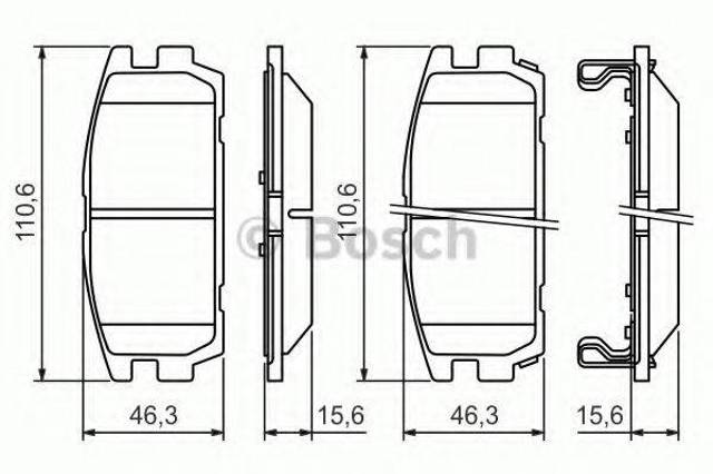 Колодки гальмові задні, дискові 0986494137 BOSCH