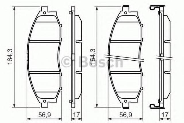 Передні гальмівні колодки 0986494152 BOSCH