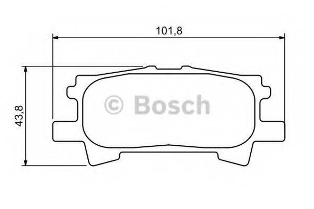 Комплект задніх колодок 0986494224 BOSCH
