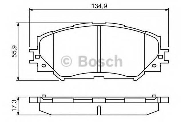 Колодки гальмівні передні, дискові 0986494240 BOSCH