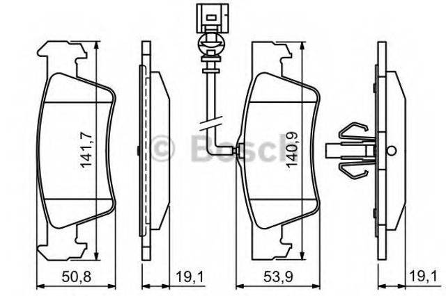 Колодки на гальмо задній дисковий 0986494309 BOSCH
