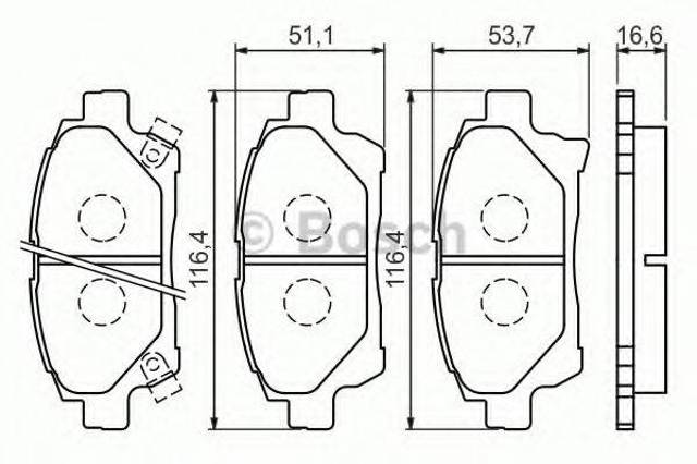 Колодки гальмівні дискові комплект 0986494333 BOSCH