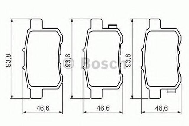 Задні дискові колодки 0986494338 BOSCH