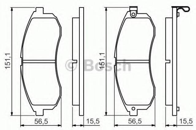 Тормозні колодки 0986494362 BOSCH