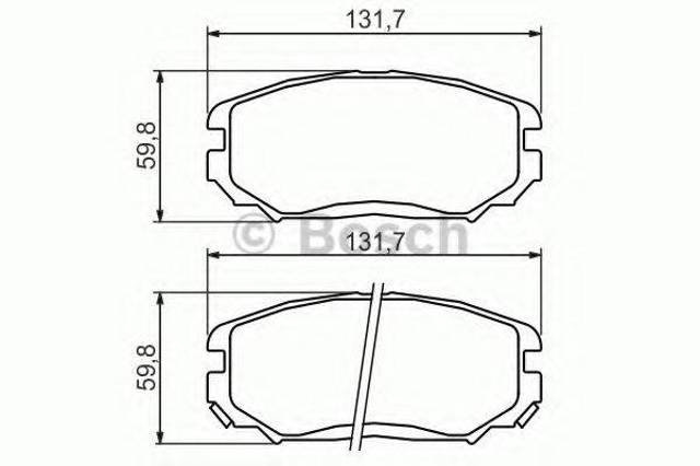 Колодки гальмівні передні, дискові 0986494374 BOSCH