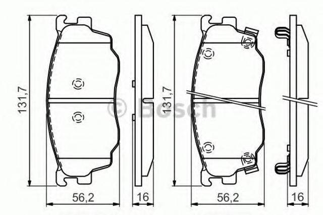 Колодки гальмівні дискові комплект 0986494394 BOSCH
