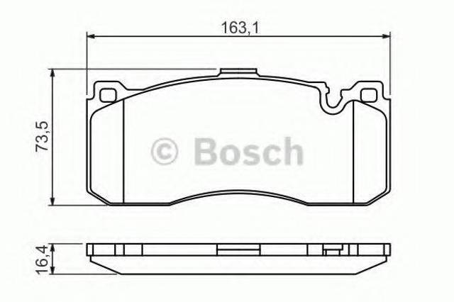 Передні гальмівні колодки 0986494428 BOSCH