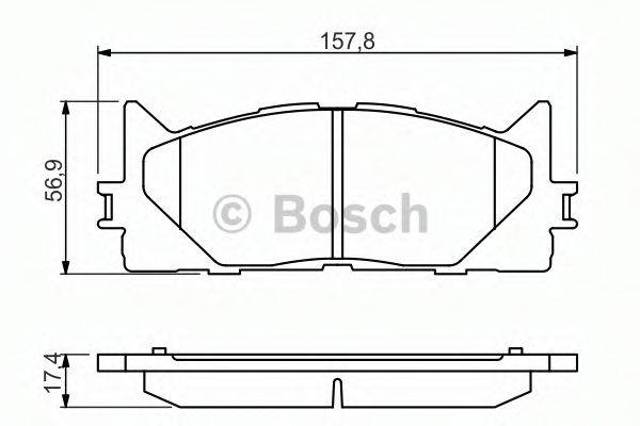 Колодки передні 0986494430 BOSCH