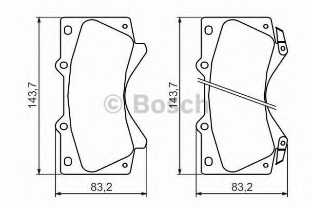 Колодки гальмівні передні, дискові 0986494449 BOSCH