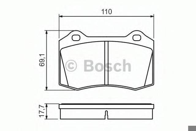 Колодки передні 0986494486 BOSCH