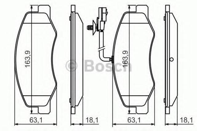 Колодки гальмівні задні, дискові 0986494499 BOSCH