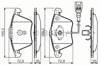 Колодки гальмівні передні, дискові 0986494550 BOSCH