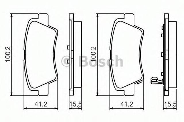 Колодки гальмівні задні, дискові 0986494557 BOSCH