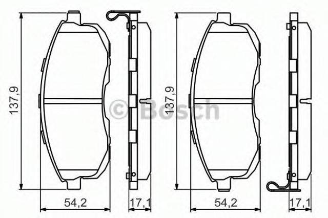 Гальмівні колодки 0986494572 BOSCH