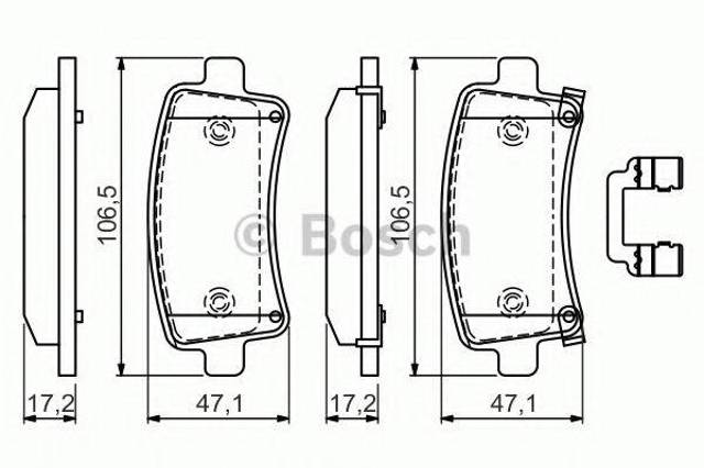 Колодки гальмівні задні, дискові 0986494586 BOSCH