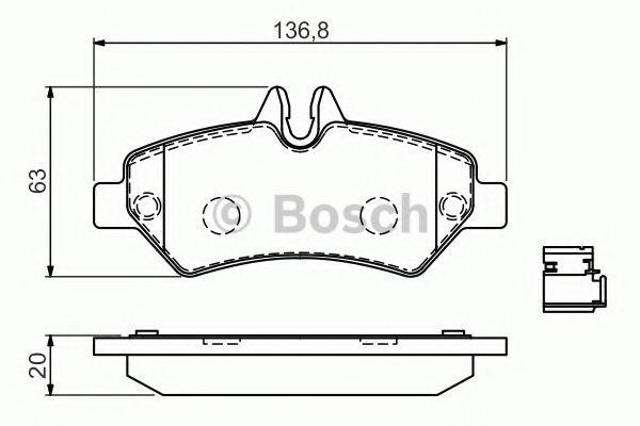 Колодки гальмові задні, дискові 0986494601 BOSCH