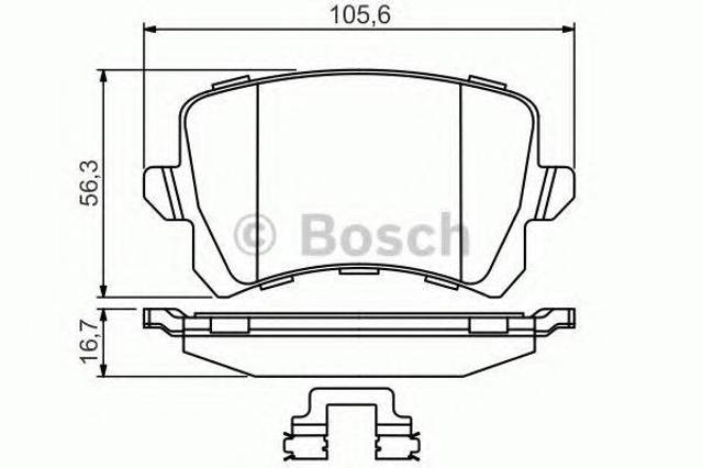 Колодки гальмівні задні, дискові 0986494626 BOSCH