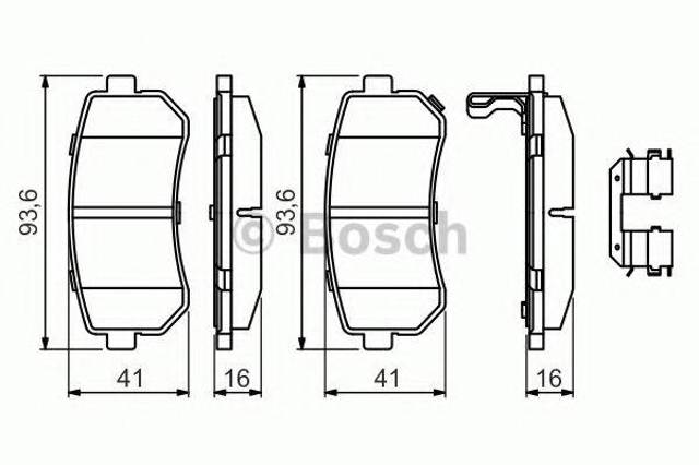 Колодки гальмівні задні, дискові 0986494627 BOSCH