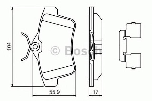 Колодки гальмові задні, дискові 0986494640 BOSCH