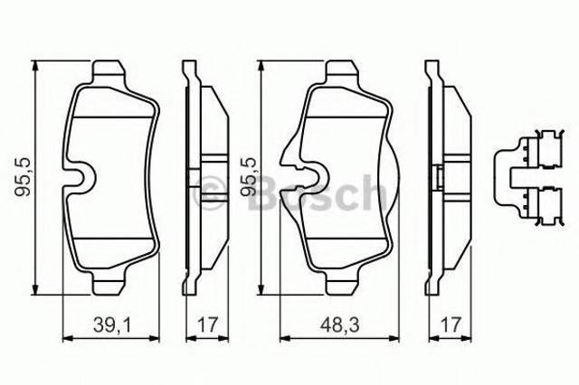 Колодки гальмівні задні, дискові 0986494645 BOSCH