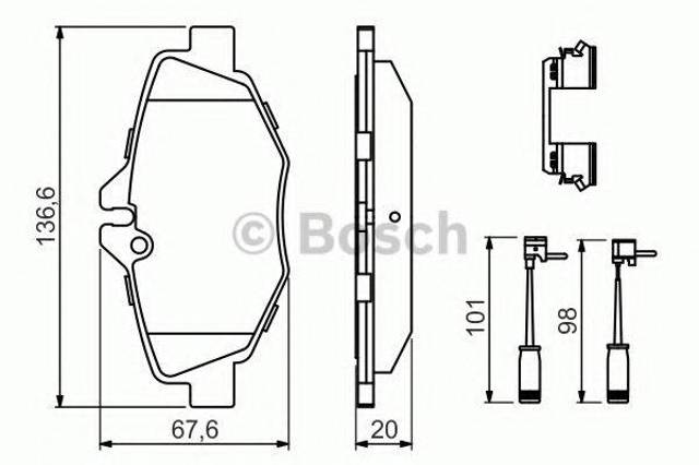 Колодки передні 0986494647 BOSCH