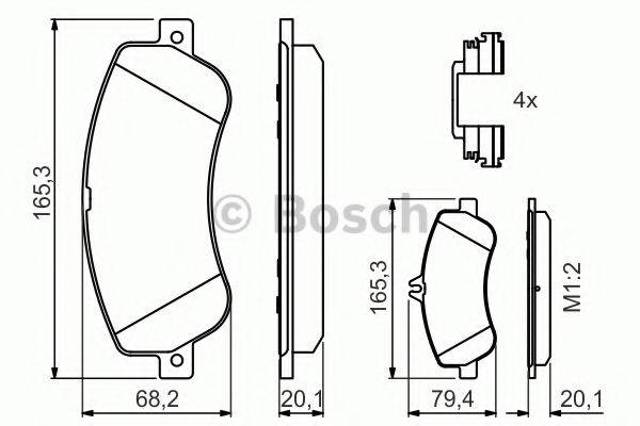 Колодки передні 0986494648 BOSCH