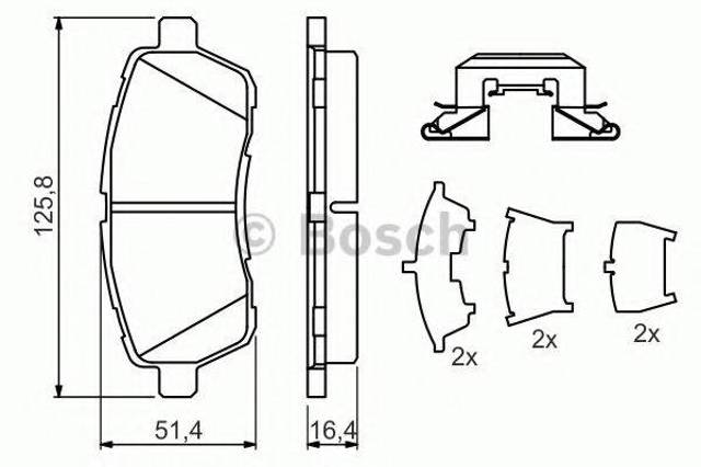 Дискові гальма 0986494652 BOSCH