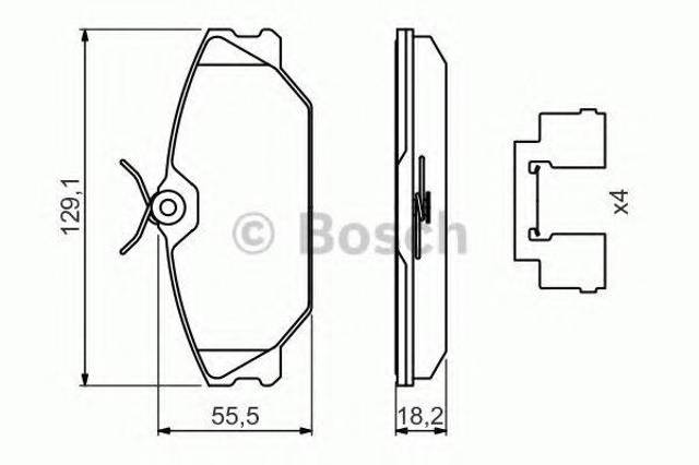 Гальмівні колодки 0986494656 BOSCH