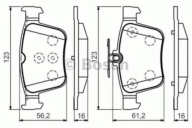 Колодки гальмові задні, дискові 0986494658 BOSCH