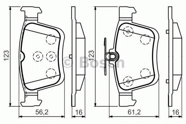 Задні колодки 0986494659 BOSCH