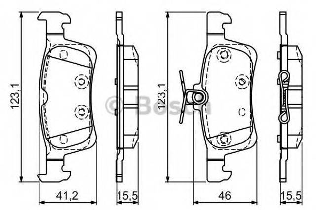 Задні дискові колодки 0986494715 BOSCH