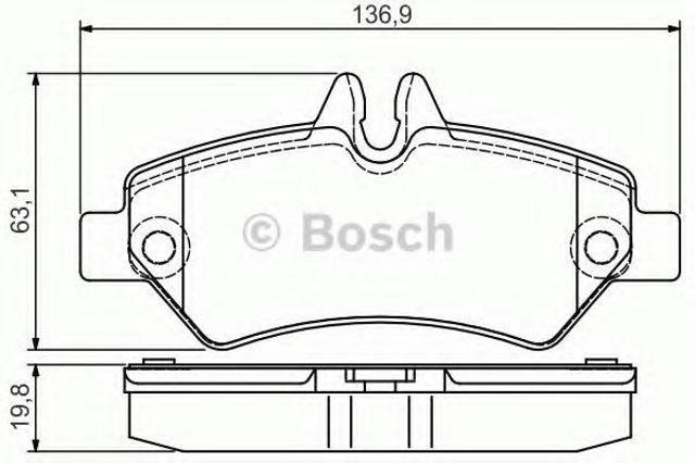 Задні колодки 0986495100 BOSCH