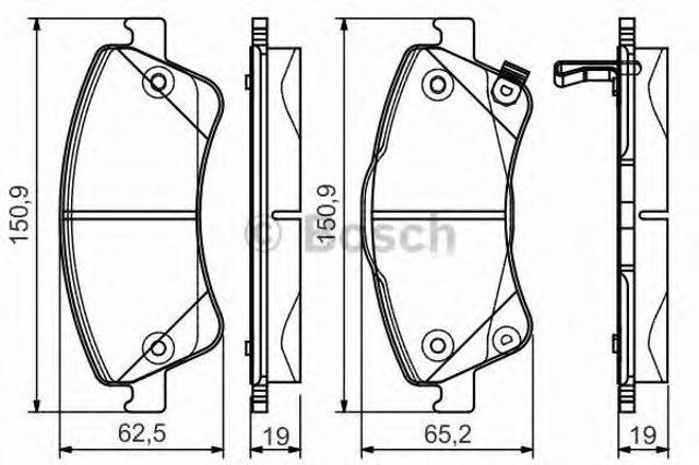 Колодки передні 0986495106 BOSCH