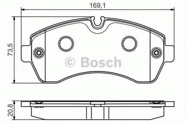 Колодки гальмівні дискові комплект 0986495107 BOSCH