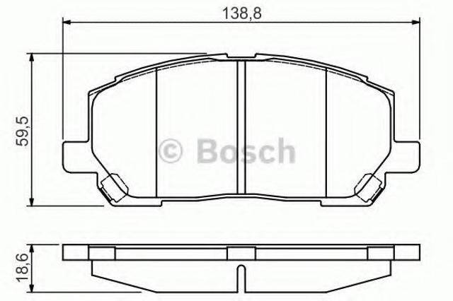 Колодки гальмівні дискові комплект 0986495126 BOSCH