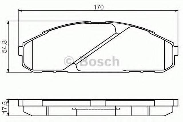 Гальмівні колодки 0986495171 BOSCH