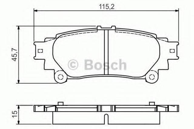 Колодки гальмівні задні, дискові 0986495174 BOSCH
