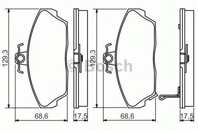 Тормозні колодки 0986495233 BOSCH