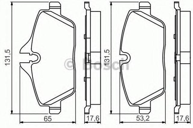 Тормозні колодки 0986495251 BOSCH