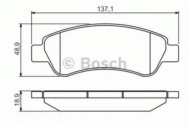 Задні гальмівні колодки 0986495254 BOSCH