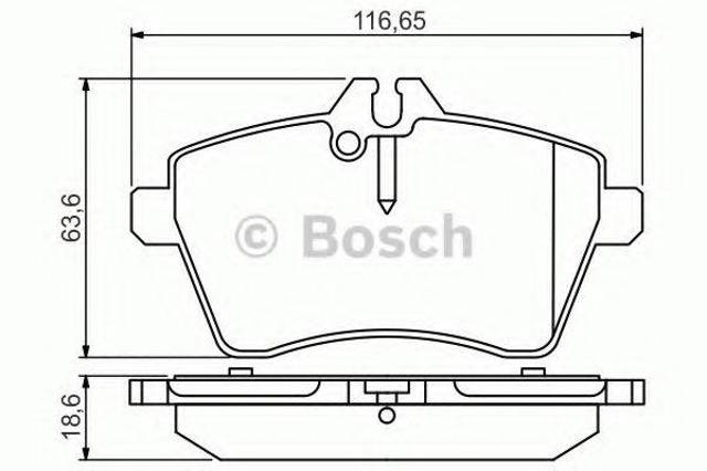 Колодки передні 0986495273 BOSCH
