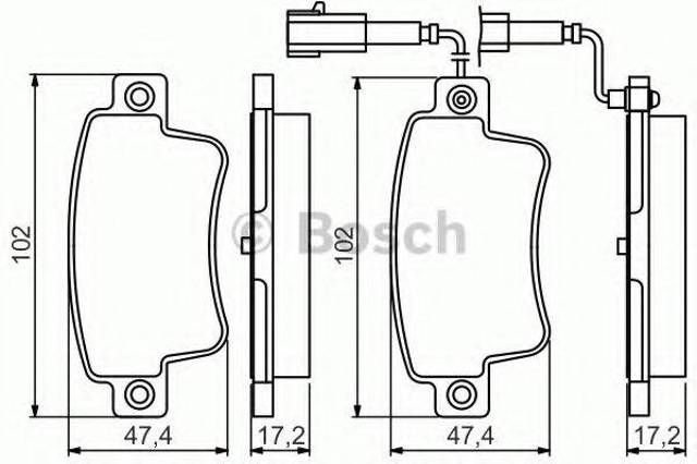 Колодки на гальмо задній дисковий 0986495355 BOSCH