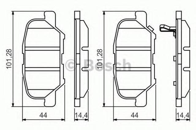 Комплект задніх колодок 0986495358 BOSCH
