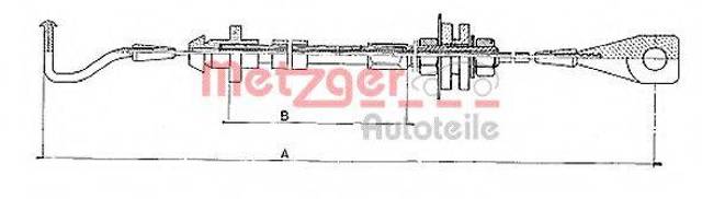 Трос газу 10090 METZGER