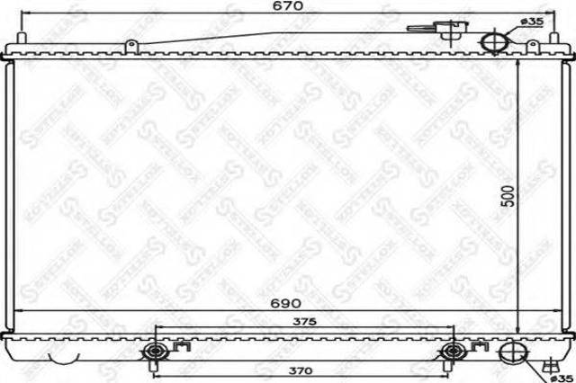 Радіатор основний 1025977SX STELLOX