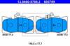 Колодки гальмівні передні, дискові 13046057892 ATE