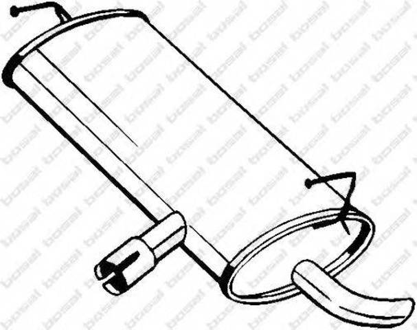 Глушник вихлопних газів кінцевий 145203 BOSAL
